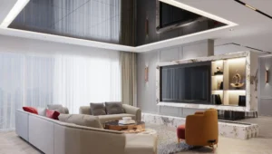 Комбинированные натяжные потолки